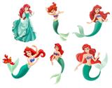 kit Display festa A Pequena Sereia 6 Displays 22cm - X4adesivos