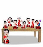 kit Display festa Betty Boop 9 Displays - X4adesivos