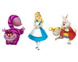 kit Display festa Mdf Alice no País das Maravilhas 3 Displays 22cm - X4adesivos
