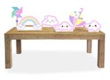 kit Display festa Mdf Chuva de Benção Amor Menina 6 Displays 22cm - X4adesivos