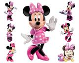 kit Display festa Mdf Minnie Rosa 1 Totem chão e 6 Displays 22cm - X4adesivos