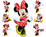 kit Display festa Mdf Minnie Vermelha 1 Totem chão e 6 Displays 22cm - X4adesivos
