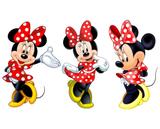 kit Display festa Mdf Minnie Vermelha 3 Displays 22cm - X4adesivos