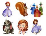 kit Display festa Mdf Princesa Sofia 6 Displays 22cm - X4adesivos