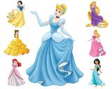 kit Display festa Mdf Princesas 1 Totem chão e 6 Displays 22cm - X4adesivos