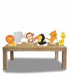 kit Display festa Mdf Safari 6 Displays 22cm - X4adesivos