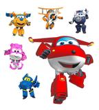 kit Display festa Mdf Super Wings 1 Totem chão e 5 Displays 22cm - X4adesivos