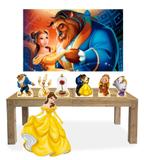 Kit Display mdf A Bela e a Fera Com 07 Pçs + Painel - X4adesivos