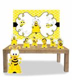 Kit Display Mdf Abelinha Com 7 Peças + Painel - X4adesivos
