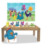 Kit Display mdf Galinha Pintadinha Com 07 Pçs + Painel Grande - X4adesivos