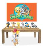 Kit Display Mdf Looney Tunes Baby Menina 07 Pçs + Painel Grande - X4adesivos