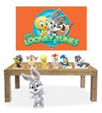 Kit Display Mdf Looney Tunes Baby Menino 07 Pçs + Painel Grande - X4adesivos