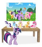 Kit Display Mdf My Little Pony Com 06 Pçs + Painel - X4adesivos