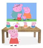 Kit Display Mdf Peppa Pig Com 05 Pçs + Painel Grande - X4adesivos