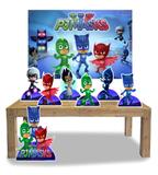 Kit Display Mdf PJMasks Com 07 Pçs + Painel - X4adesivos