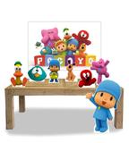 Kit Display Mdf Pocoyo Menino Com 07 Pçs + Painel - X4adesivos