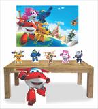 Kit Display Mdf Super Wings Com 06 Pçs + Painel Grande - X4adesivos