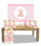 Kit Display Mdf Ursa Princesa Com 08 Pçs + Painel - X4adesivos