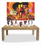 Kit Display Os Incriveis Stars Com 7 Pçs + Painel - X4adesivos