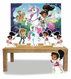 Kit Display Princesa Nella Com 6 Peças + Painel - X4adesivos
