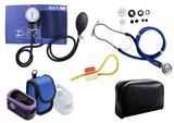 Kit Enfermagem: Aparelho de Pressão com Estetoscópio Rappaport Azul Premium + Oxímetro de pulso - G-Tech - Oled Graph