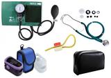 Kit Enfermagem: Aparelho de Pressão com Estetoscópio Rappaport Verde Premium + Oxímetro de pulso - G-Tech - Oled Graph