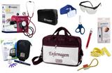 Kit Enfermagem Aparelho Pressão com Estetoscópio Clinico Duplo Incoterm Completo - Vinho + Bolsa JRMED + Medidor de Glicose - G-Tech