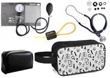 Kit Enfermagem Aparelho Pressão com Estetoscópio Rappaport Grafite Premium + Necessaire
