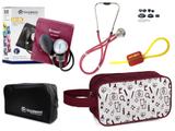 Kit Enfermagem Aparelho Pressão com Estetoscópio Vinho Incoterm + Necessaire