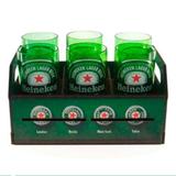 Kit Engradado Estampa Temática Heineke Com 6 Copos HYPEM
