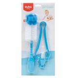 Kit Escova e Pinça para Mamadeira - Azul - Buba