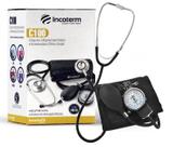 Kit Esfigmomanômetro + Esteto Duplo + Bolsa Incoterm Preto