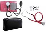 Kit Esfigmomanômetro + Estetoscópio Rappaport Vinho - Premium