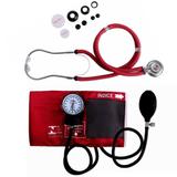 Kit Esfigmomanômetro + Estetoscópio Vinho Premium - G-tech