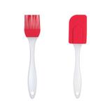 Kit Espátula + Pincel de Silicone Vermelho - Arthouse