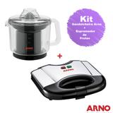 Kit Espremedor Citrus Power Arno 1,25 litros 70w PA32 127V e Sanduicheira Arno Sacs 127v