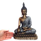 Kit Estátua de Buda + 7 Pedras dos Chakras + Caixa MDF - Mandala de luz