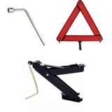 Kit Estepe Para Carro - Macaco Joelho + Chave De Roda 17mm + Triângulo Universal - Andorinha
