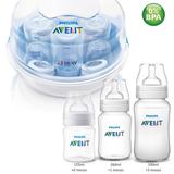 Kit Esterilizador Mamadeira + 3 Mamadeiras Classica Avent