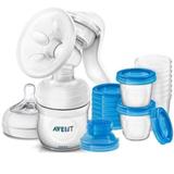 Kit Extrator Bomba De Leite Avent + 10 Copos De Armazenagem