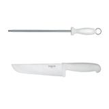 Kit Faca Açougueiro Profissional e Chaira em Aço Inox 10" Mundial - Mundial gourmet