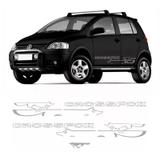 Kit Faixa Crossfox 2008/2009 Adesivo Prata Lateral E Traseiro - Sportinox