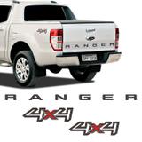 Kit Faixa Ford Ranger 2017/2018 4x4 Adesivo Grafite/Preto - Sportinox