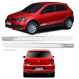 Kit Faixa Lateral Gol Track 2013 14 15 2016 Adesivo Prata - Sportinox