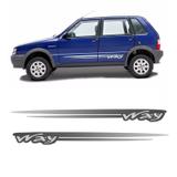 Kit Faixa Lateral Uno Way Até 2012 Adesivo Modelo Original - Sportinox