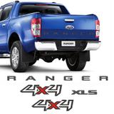 Kit Faixa Ranger 4x4 Xls Ford Ranger 13/16 Adesivos Grafite - Sportinox