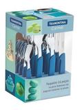 Kit Faqueiro Tramontina Carmel Inox 16 Peças Turquesa