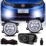 Kit Farol de Milha Argo 2017 2018 2019 Cronos 2018 2019 Auxiliar Neblina Botão Modelo Original - Prime