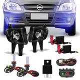 Kit Farol de Milha Celta Prisma 2006 a 2010 + Kit Xênon HB4 8000k - Prime