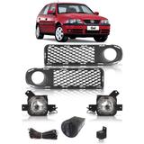 Kit Farol de Milha Gol Parati G3 Botão Original Redondo - Faróis auxiliares